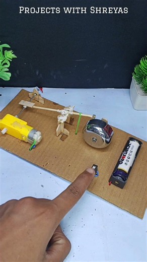 Amazing ⚡ Mechanical Bell 🔔 with Geared DC Motor ⚙️🔌 #schoolproject #ideas #hacks #experiment #new