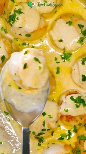 Creamy Garlic Scallops