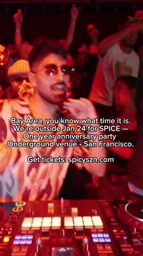 Bay Area! 📣 Sat night we’re turning up for SPICE One Year celebrations and you’re invited 🎉 Get tickets at spicyszn.com