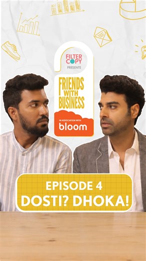 Built with love. Broken by ego. Saved by memories They promised to figure it out together. Now, it’s time to figure it out Friends With Business, a FilterCopy micro-drama in collaboration with Bloom Hotels Next episode dropping tomorrow at 7pm Ft. Shubhammjadhavv Rohan Khurana - The Page Producers - Aditi Shrivastava, Vinay Pillai, Vishwanath Shetty Writers - Harsh Dua, Aakanksha Jetley Director - Priyal Jain AD - Harsh Dua DOP - Sumedh Marathe Casting - Disha, Chinmay EP - Shruti Pednekar Edito