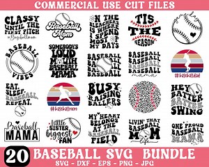 Baseball SVG Bundle: Mom, Dad, Game Day Quotes (digital Download) - Etsy