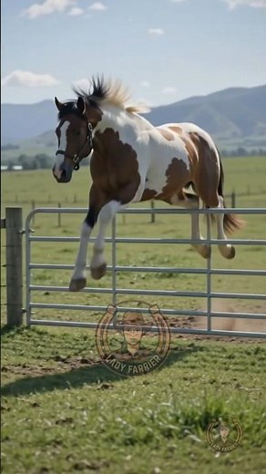 Lady Farrier Trains Powerful Pinto Horse 🐎❤️#horse #horsetraining #blackstallion #ladyfarrier
