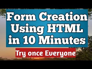 How to create HTML Form in 10 Minutes | Form in HTML | HTML Tutorial