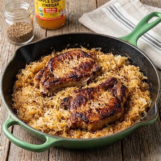 Pork Chops and Sauerkraut
