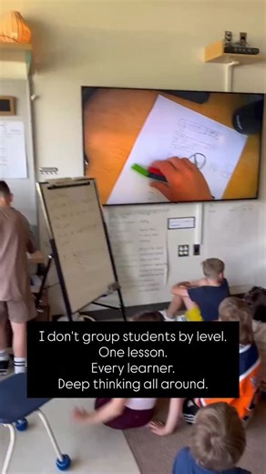 When you stop planning for “high, medium, and low” groups and start planning for deep thinking, everything shifts. You get to listen more. Students surprise you with strategies you didn’t even think to teach. Everyone is seen as capable because they are. This didn’t happen because I found the “perfect” resource. It happened when I got curious about my own math story. 👉🏽 Why was I so attached to grouping? 👉🏽 What did I believe about who could do “hard” math? 👉🏽 Where did that belief even co