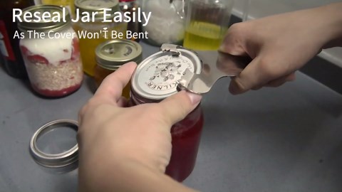 CYDW Mason Jar Opener Tool with No Lid Dents or Damage, Can Opener Manual Multi-Purpose, Easy Twist Manual Handheld Top Remover Utensil, Canning Supplies Tools and Bottle Opener, Made For Lifetime