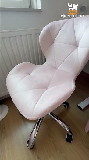 Viking Choice Pink Velvet Office Chair Adjustable and Ergonomic