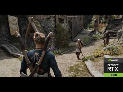 Skyrim: Mages and Vikings Showcase w/ DLSS 5 - Gameplay