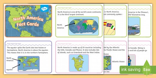 KS1 North America Fact Cards