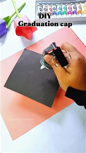 How to make a graduation cap 🎓 #craft #diy #shorts