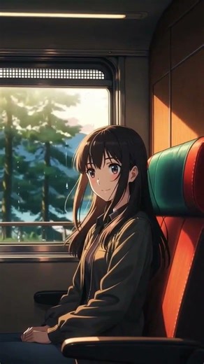 fmv beautiful anime in train #relaxingmusic