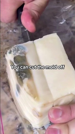 Cut mold off hard cheese to save $6. White dust filled the air for 10 minutes straight.