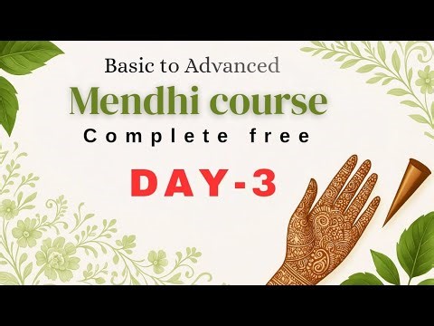 Mehndi class-3 Types of filler elements/How to learn mehndi for beginners/Professional mehndi 2025