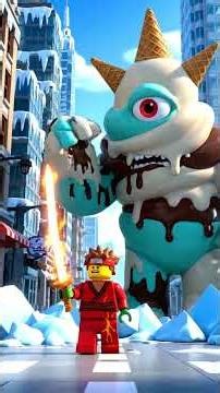Kai vs the Ice Cream Monster 🍦 LEGO Hero Adventures #shorts #lego