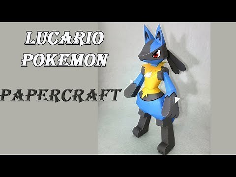 Lucario Pokemon Papercraft(How To Make A Paper Pokemon)