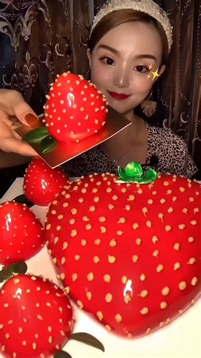 698K views · 4.5K reactions | Strawberry Sweet Sugar Mousse Cake ASMR | Xiaxia Asmr | Xiaxia Asmr | Facebook