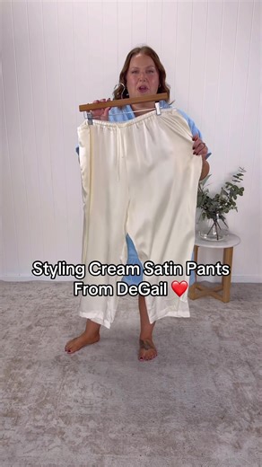 Chic Plus Size Satin Pants from DeGail