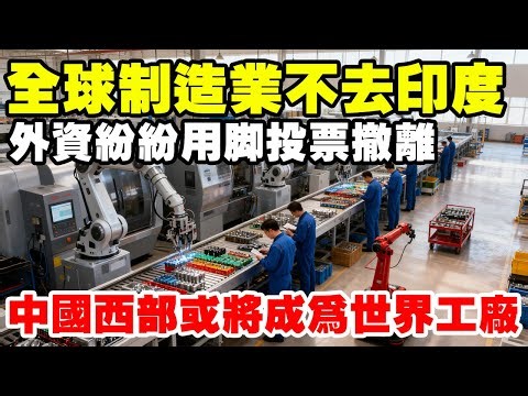 为何全球制造业不去印度了？外资用脚投票撤离，美国重磅表态：中国西部将成新 “世界工厂”！ #地理知識 #立體地理世界 #透過地圖看世界 #印度 #製造業