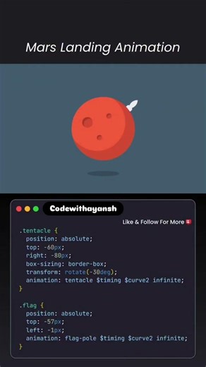 mars loading animation 📌#shorts #youtubeshorts #mars #animation #shortsfeed #javascript #programming