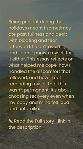 Navigating bulimia recovery during and after the holidays