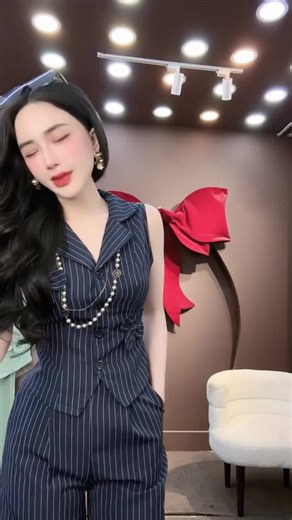 Set áo quần CRAZYTEEN S6725 gồm áo kiểu vest và quần suông để đi chơi ( Áo kiểu nữ/ Quần suông ) Set đồ nữ đẹp