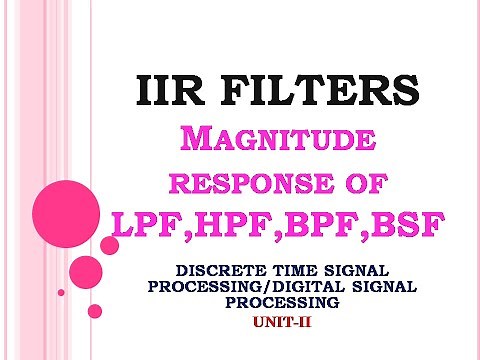 IIR filter design | IIR filters in digital signal processing | Discrete time signal processing