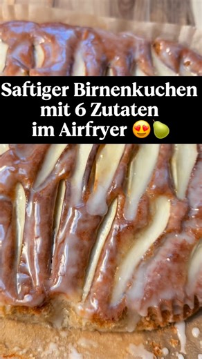 Dennis | Airfryer, Rezepte & Genuss on Instagram: "🍐 Birnenkuchen– saftig, einfach, genial 🍰 Nur 6 Zutaten und trotzdem maximaler Geschmack! Der Star im Teig: die Bio Produkte von @querbeet_biolieferservice – sorgt für Frische & Saftigkeit, das einfach immer geht. Kein Schnickschnack, kein Aufwand – einfach rühren, backen, genießen 🤍 Perfekt zum Kaffee, für Besuch oder einfach so zwischendurch. 🧾 Zutaten • 2 Bio Eier @querbeet_biolieferservice • 100 g Zucker • 80 ml neutrales Öl • 120 ml Bio