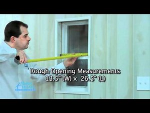 Correct Size Vinyl Window