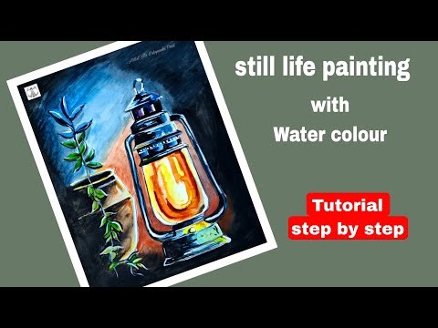 Watercolor still life painting tutorial for beginners/ Object Painting step by step.