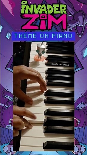 "INVADER ZIM" Theme on piano! #invaderzimentertheflorpus #invaderzim #invaderzimgir #invaderzimedit