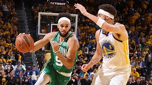 ☘️ 21 PTS - 6/11 FG - 5/8 3PT ☘️ Derrick White BALLED OUT in his #NBAFinals debut to help the Boston Celtics take a 1-0 series lead. His 21 points was the most scored by any reserve last night. 🏆 #GLeagueAlum | NBA G League