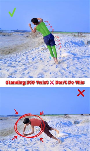 Standing 360 Twist – Common Mistakes❌️!! #360 #tutorials #viralreels #shortvideo #shorts