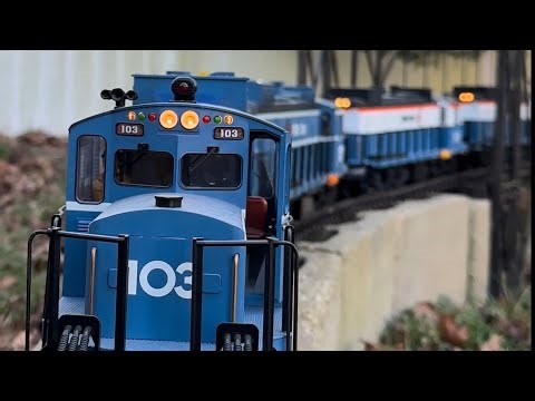 White Pass & Yukon Container Train on my Garden Railway
