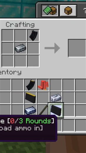 minecraft craft me gun magazine #minecraft #shorts