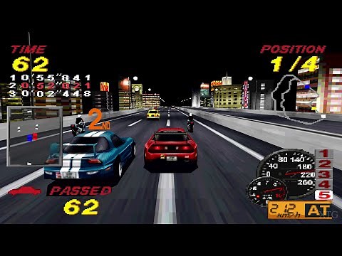 Midnight Run: Road Fighter 2 PS1 Gameplay HD (Beetle PSX HW)
