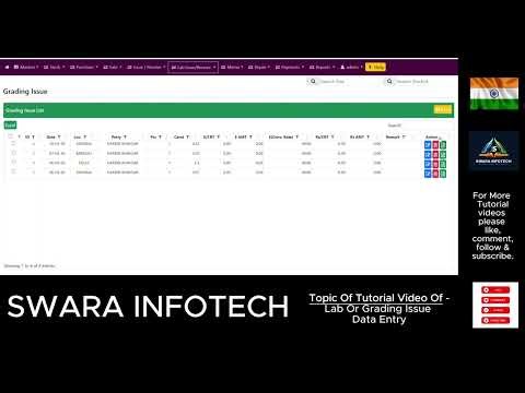 LAB OR GRADING ISSUE DATA ENTRY