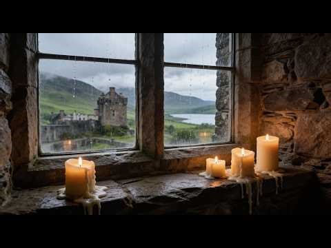 Rain on a Castle Window 🏰 8 Hours Cozy Rain & Binaural Beats for Deep Sleep (No Mid-Roll Ads)