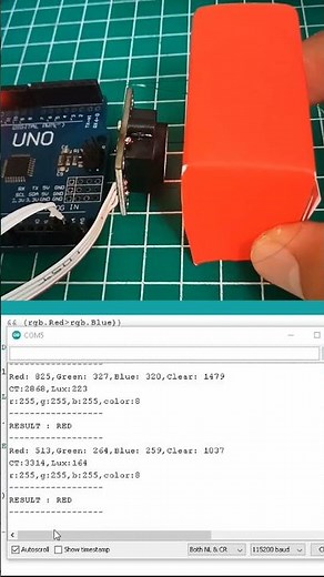 Memprogram sensor warna gy-33 TCS34725 dengan Arduino