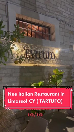 Discover the Authentic Italian Cuisine at Tartufo Restaurant in Limassol, CY