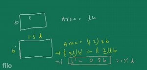 Length of rectangle is increased by 50 \% Then its area is incr... | Filo