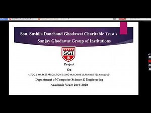 Project - Stock Market Prediction Using Machine Learning Techniques