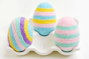 4K views · 48 reactions | One of THE EASIEST Easter crafts! https://onelittleproject.com/yarn-easter-eggs/ | One Little Project | Facebook