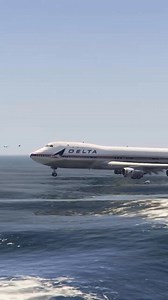 A Huge 747 Plane Attempts a Water Landing but Ends Up Sinking Straight Into the Ocean Depths #shorts #fblifestyle #reelsfypシ #airplane #aviation #viral #viralvideo #aircraft | Flight Gaming