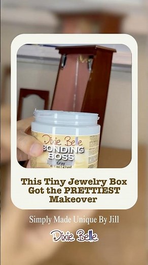 This Tiny Jewelry Box Got the PRETTIEST Makeover #diy #furnitureflip #diyprojects