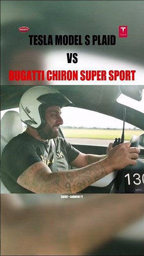 Bugatti against Tesla: Chiron Super Sport v Model S DRAG RACE