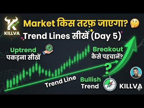 How to Predict Market Direction? 🤔 Master Trend Lines (Day 5) | Price Action Trading | Killva