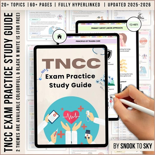 TNCC Trauma Nursing Core Course Exam Questions | Updated 2025-26 | Fully Hyperlinked Digital Q A for Emergency Trauma Nurses - Etsy