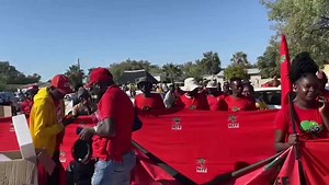 27K views · 1K reactions | March... Namibia Economic Freedom Fighters and Affirmative Repositioning movement activists gathered at Okamugongo Kaangandjera at Oshakati today for a demonstration. The group will march to Etango mall where they will hand over a petition complaining about Chinese-owned businesses selling counterfeit goods. Video: Victoria Kaapanda | New Era Newspaper | Facebook