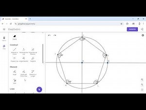 Constructing an Inscribed Regular Pentagon using Geogebra