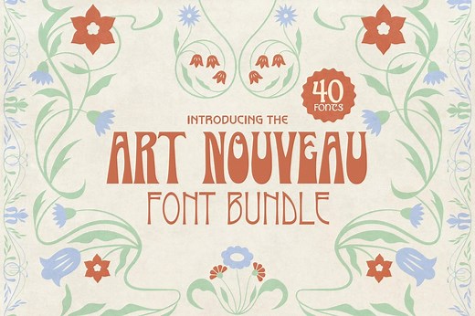 Art Nouveau Font Bundle – 28 Elegant Vintage Fonts for Logos, Weddings, Branding, and Packaging! 4 Bonus Fonts Included! Instant Download. - Etsy